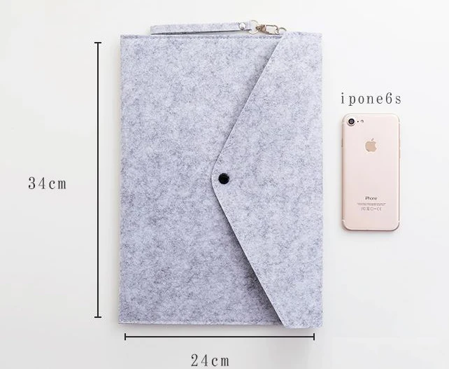 Simple A4 Big Capacity Document Bag pad Business Briefcase File Folders Chemical Felt Filing Product 5colors available