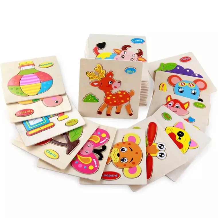3D Đồ Chơi Xếp Hình Ghép Hình Gỗ Đồ Chơi Dành Cho Trẻ Em Gỗ 3D Hoạt Hình Hình Ghép Hình Trí Thông Minh Trẻ Em Đồ Chơi Giáo Dục Sớm cho trẻ em