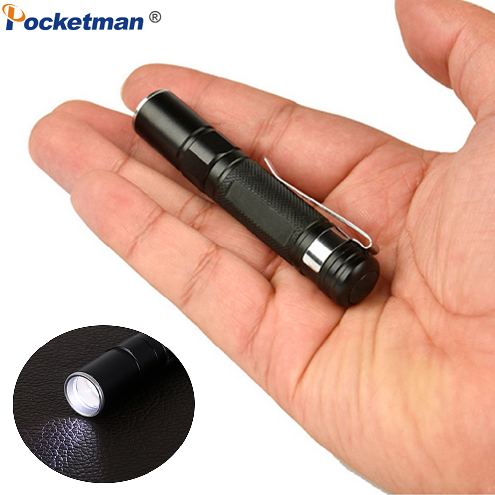 Mini bolígrafo portátil de 2000LM, linterna LED, bolígrafo resistente al agua, linterna de bolsillo, potente linterna LED, batería AAA para acampar y cazar