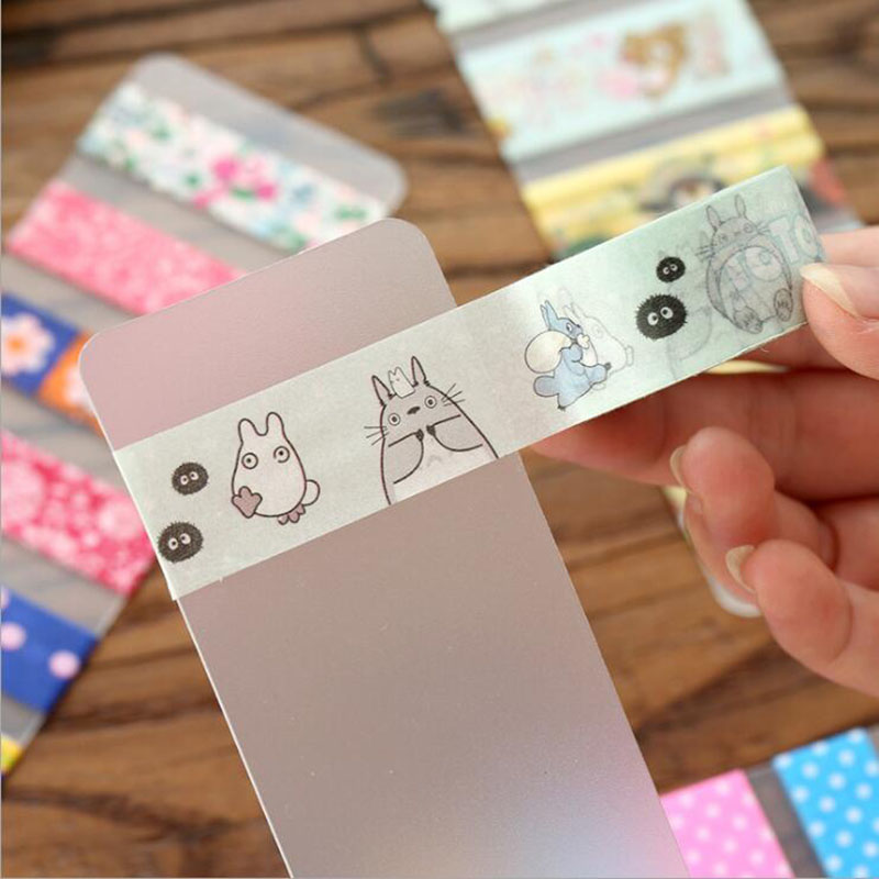 6 teile/los tragbare transparente PVC-Board Masking Tape Washi Tape Sheet Sub package Plate Tape Paket Planer Tool