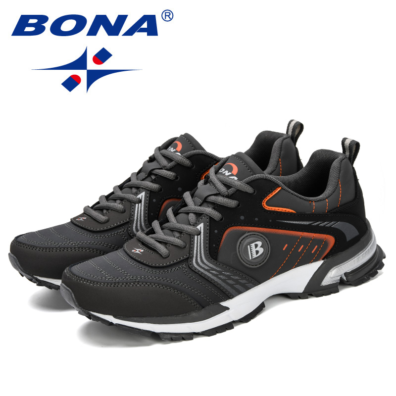 BONA, zapatillas para correr a la moda para hombre, zapatillas ligeras transpirables para exteriores, zapatillas deportivas con cordones para hombre, zapatillas deportivas para caminar y trotar, cómodas para hombre