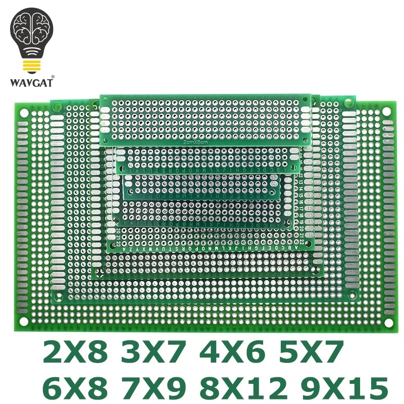 9X15 8X12 7X9 6X8 5X7 4X6 3X7 2X8 Cm Mặt Đôi Nguyên Mẫu Tự Làm Đa Năng Mạch In PCB Board Protoboard Cho Arduino