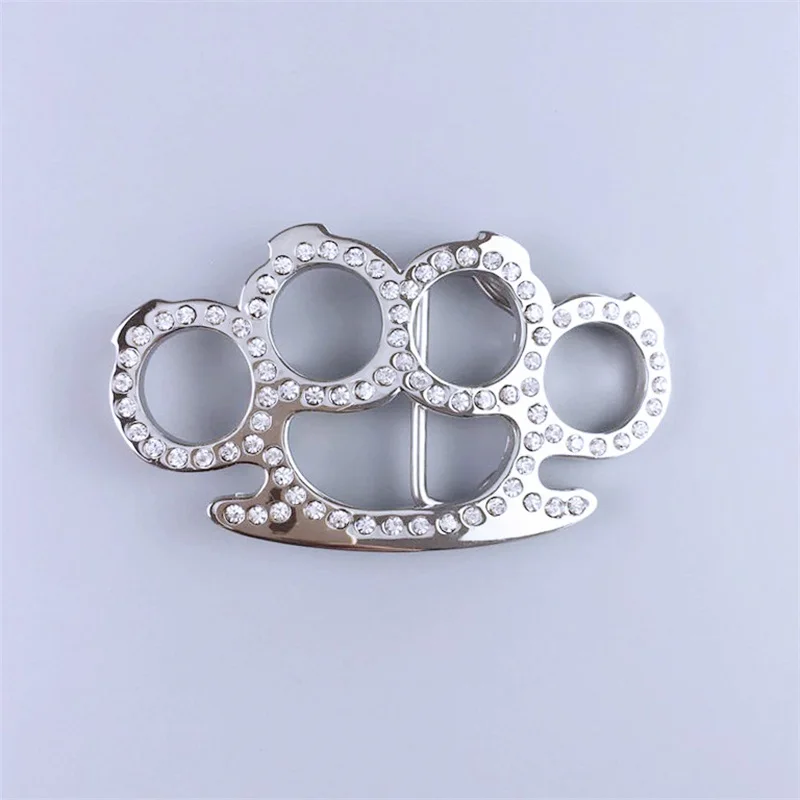 光沢のあるシルバー3DカットアウトラインストーンベルトバックルもBUCKLE-T030で在庫あり
