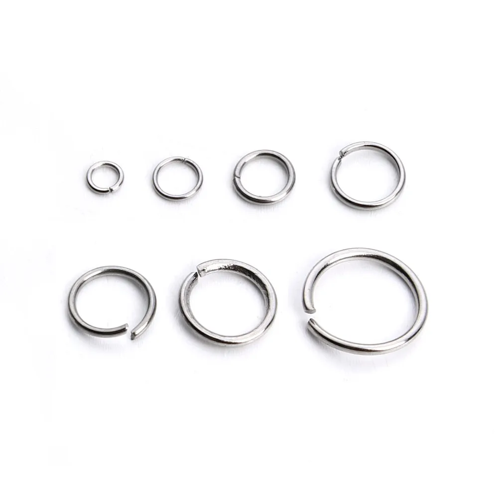 SAUVOO 1 Gói Cấp Mở Nhảy Vòng Vàng Bạc Màu Sắc Đôi Tách Vòng Kết Nối Dây Làm Trang Sức Nhà Cung Cấp