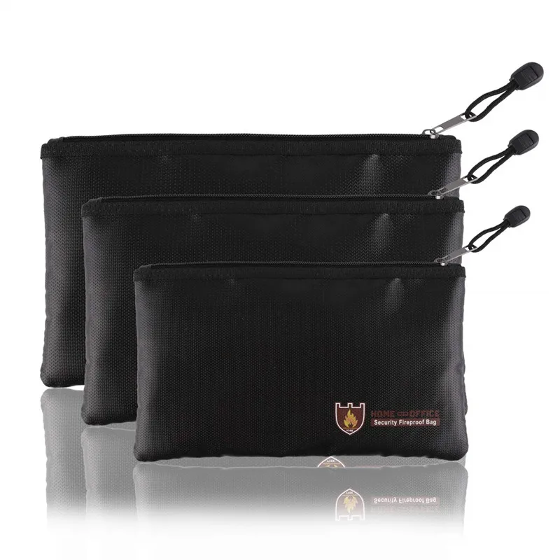 Xách tay Chống Cháy & Tài Liệu Không Thấm Nước Phong Bì Thư Mục Tập Tin Cash Pouch Chống Cháy Tiền Túi Lipo An Toàn Túi đối với Trang Chủ Văn Phòng S /M/L