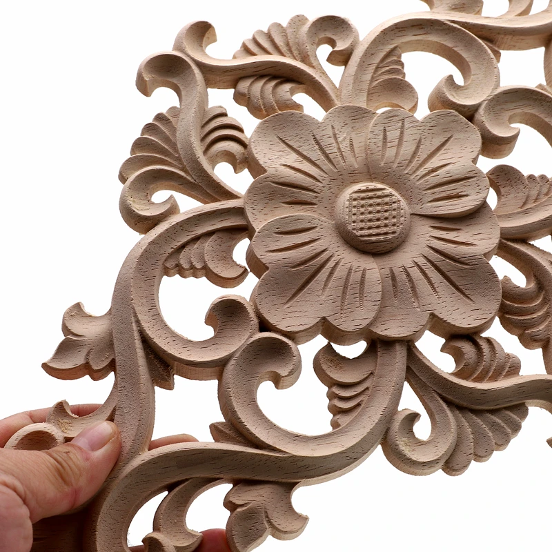 1 Máy Tính Tự Nhiên Độc Đáo Hoa Cỏ Gỗ Gỗ Tượng Hình Thủ Công Góc Appliques Khung Treo Tường Cửa Nội Thất Chạm Khắc Gỗ Africa Handmade Trang Trí