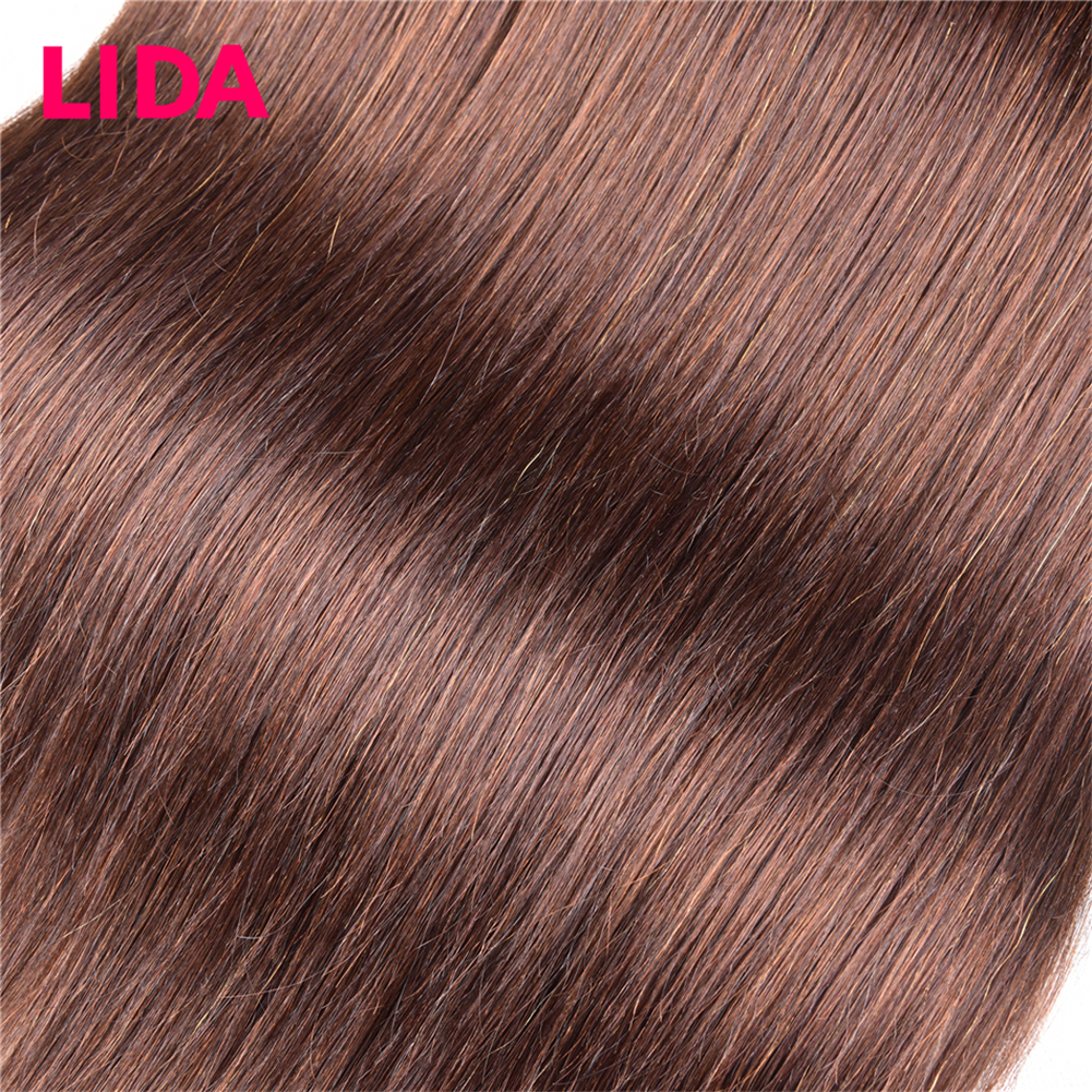 LIDA เส้นผมมนุษย์รวมกลุ่ม Double Weft ผมจีนสาน8-26นิ้ว Remy ชิ้นผมตรง3ช่อผม