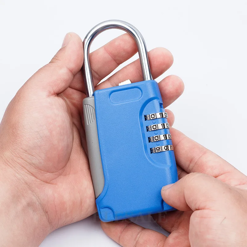 Caixa de segurança com chave escondida, de alta qualidade, bloqueio de combinação de senha digital com gancho, mini caixa secreta de metal para casa, villa, caravana