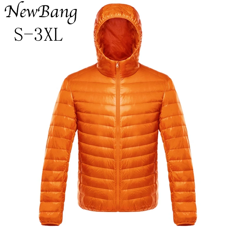 NewBang-abrigo de plumón ultraligero para hombre, chaquetas cálidas, cortavientos, abrigo ligero, Parka acolchada de plumas, abrigo de plumas