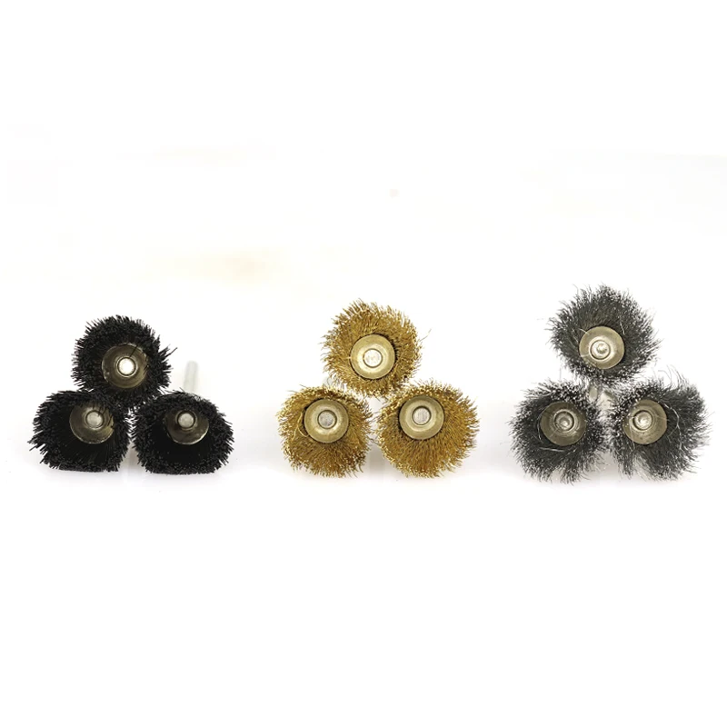 XCAN Đánh Bóng Bánh Bàn Chải 10 Chiếc 3.mm Vỏ Dây Bàn Chải Cho Dremel Dụng Cụ Quay Phụ Kiện