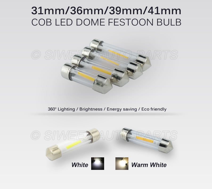 2 Chiếc 31MM 36MM 39MM 41MM Ô Tô Đèn LED Vòm Festoon Đèn Chỉ Báo Đèn Đọc Bản Đồ Giấy Phép tấm Đèn 12V Trắng Trắng Ấm