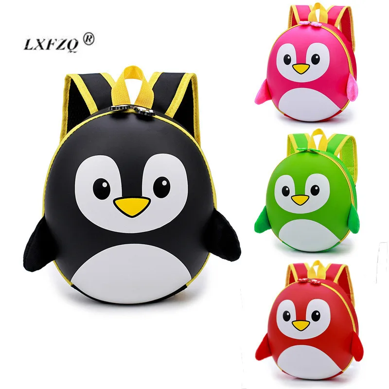 LXFZQ EVA Mới Chim Cánh Cụt Chỉnh Hình Schoolbag Ba Lô Trẻ Em Cứng Ba Lô Trẻ Em Hình Hoạt Hình Mini Túi Đeo Vai Trẻ Em Dễ Thương Túi