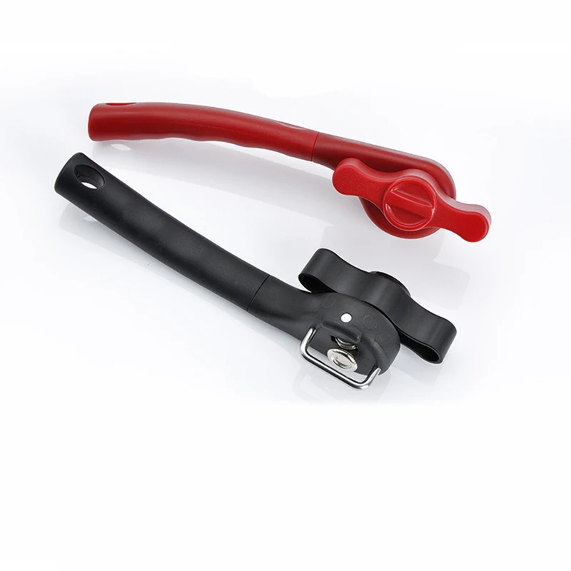 Herramienta de cocina profesional de plástico, abrelatas de seguridad accionado a mano, corte lateral, fácil agarre, abridor Manual, cuchillo para tapa de latas, 1 ud.