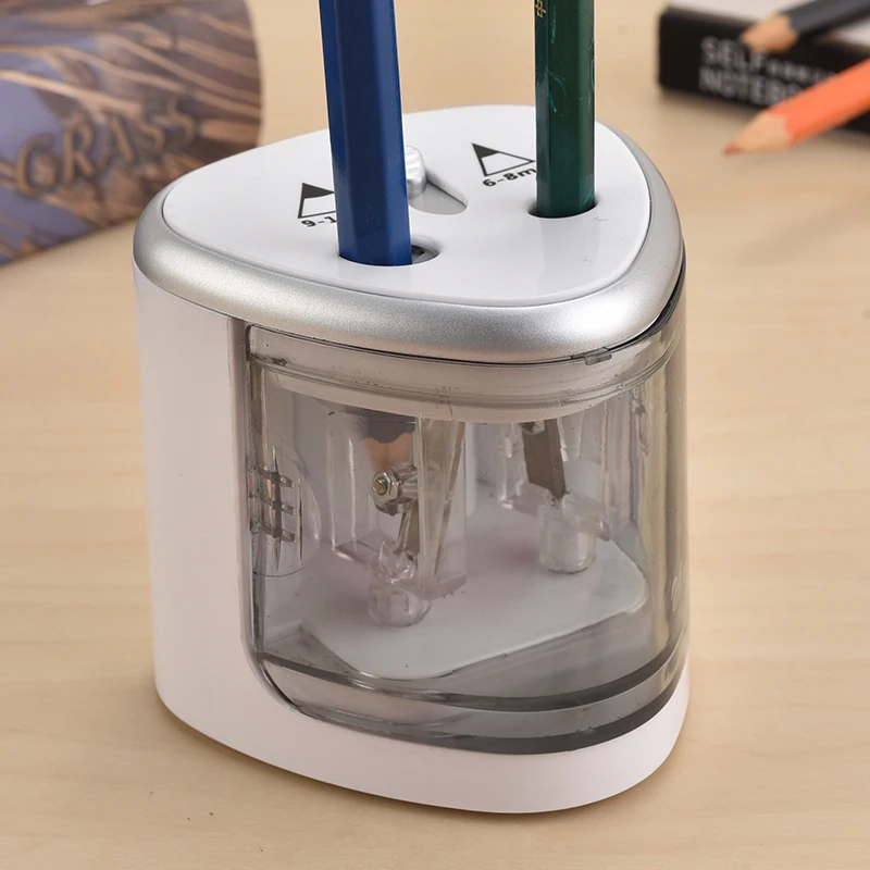 TENWIN 8004 Đôi Lỗ Điện Gọt Bút Chì Nhà Trường Văn Phòng Của Gọt Bút Chì Học Sinh Đồ Dùng Văn Phòng Phẩm