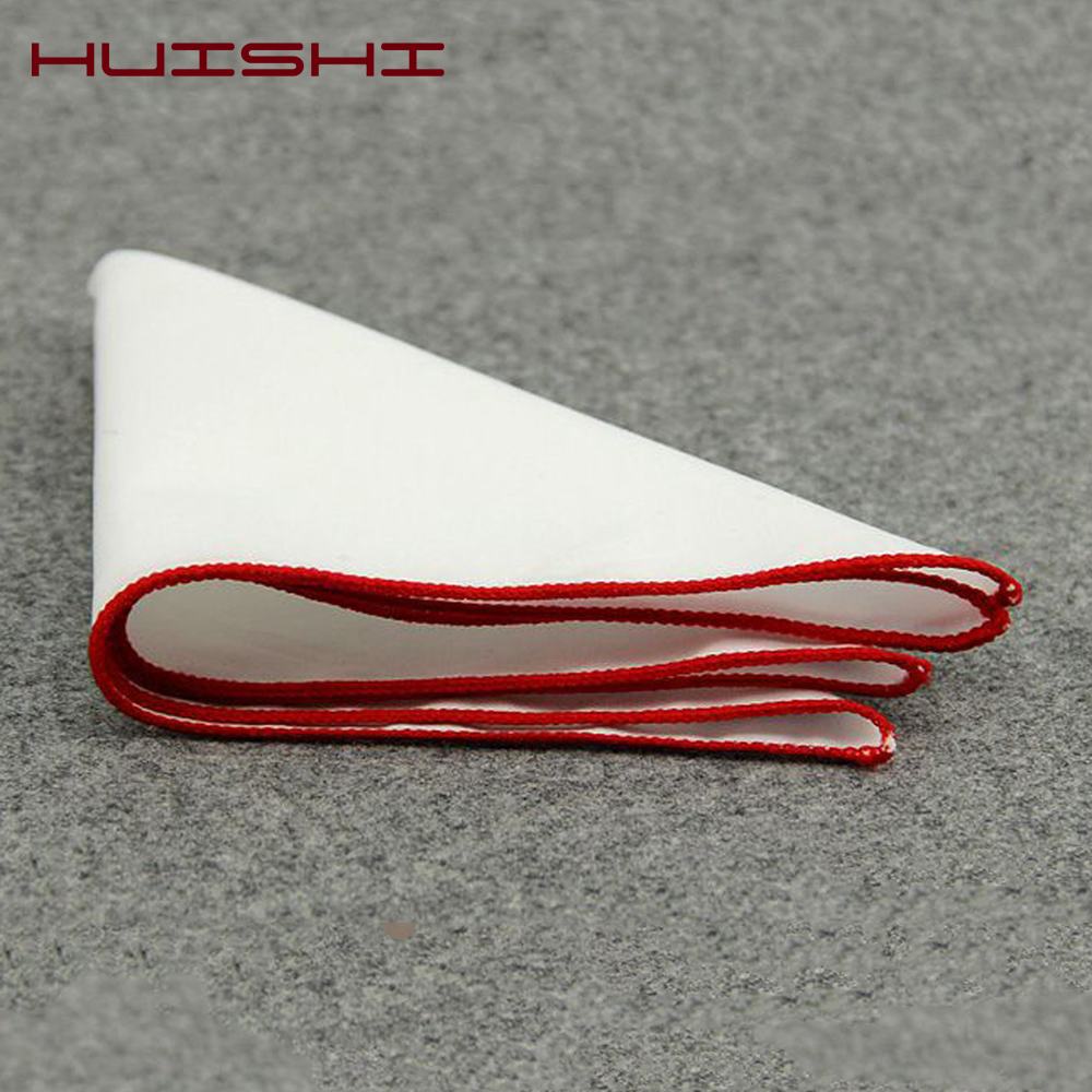 HUISHI, nuevo pañuelo cuadrado de bolsillo blanco de algodón para hombre, 14 colores, pañuelo liso, toalla para el pecho, traje de fiesta de graduación, pañuelos de 23CM, práctico