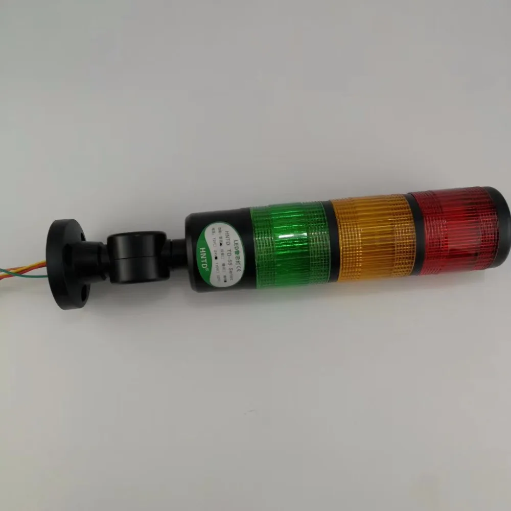 สีดํา 24V อุตสาหกรรมสัญญาณ Tower ความปลอดภัย STACK ALARM Light LED หลายพับ Buzzer ข้อควรระวังไฟเตือน ForMachine
