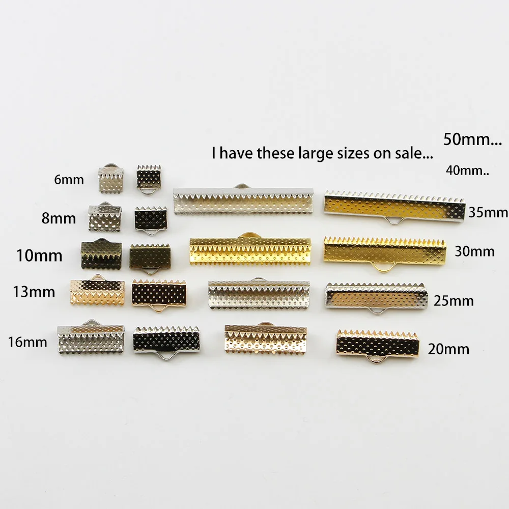 50ชิ้น/ล็อต Cove Clasps สายไฟ End Caps String ริบบิ้นหนังสร้อยคอสร้อยข้อมือสำหรับเครื่องประดับทำอุปกรณ์