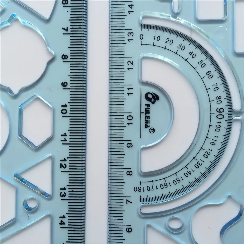 1 Pcs Versatile Drawing Template Ruler School Student Teaching Supplies Workmanship Exquisite Quality Assurance