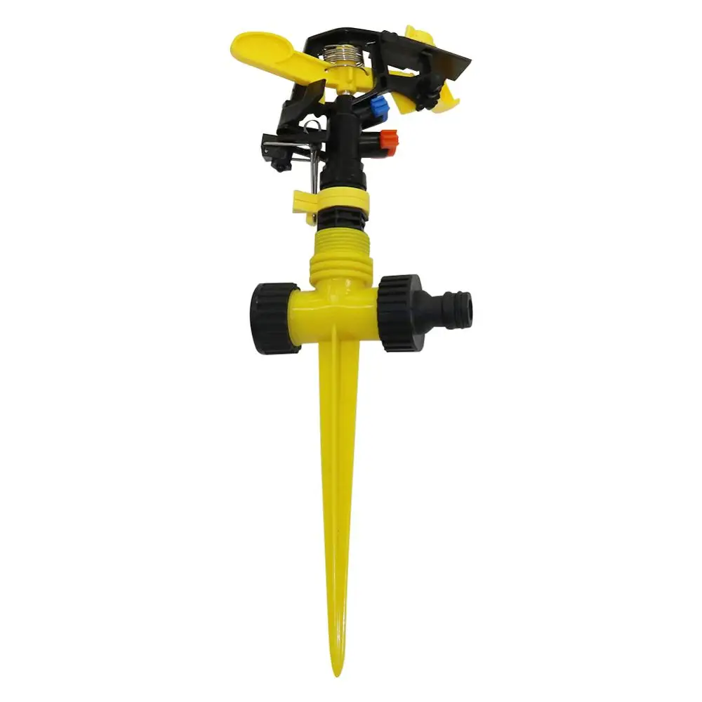 ปรับ Spiked Rocker Impact Sprinkler สวนการเกษตรรดน้ําหัวฉีดสนามหญ้ารดน้ําชลประทาน 360 องศา Rotary Jet