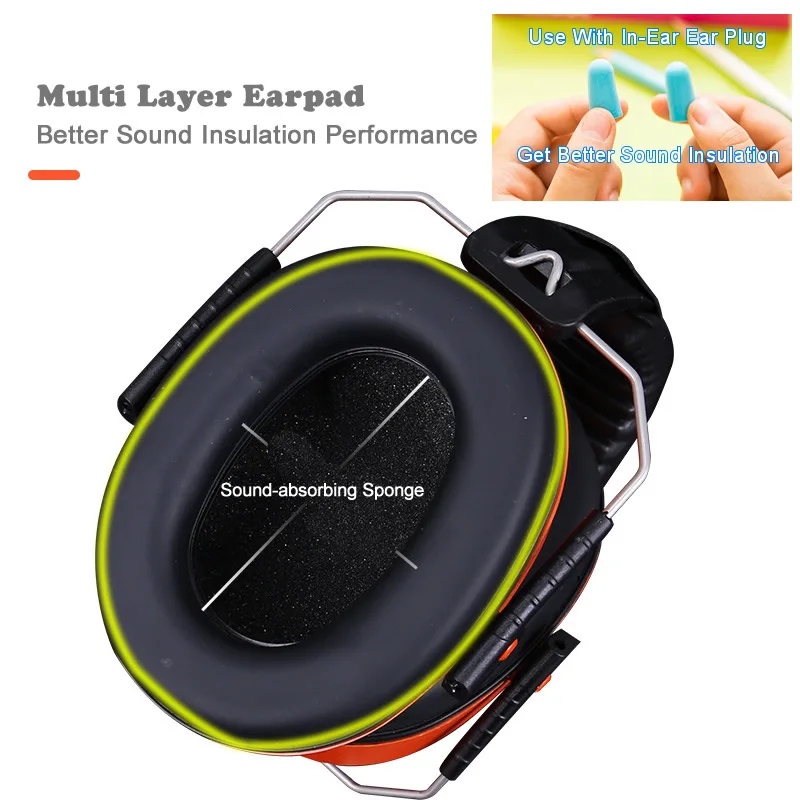 Chống Ồn An Toàn bao Tai Có Thể Điều Chỉnh Trên Đầu SNR-35dB Tai Cho Công Việc Nghiên Cứu Chụp Đánh Trống Bảo Vệ Thính Giác