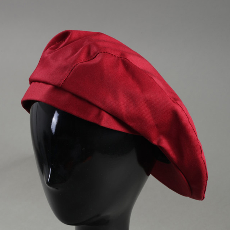 Diganmei 高品質レストランシェフキッチン作業服帽子チリフォークプリントホテルウェイター帽子調理バーベキューベレー帽