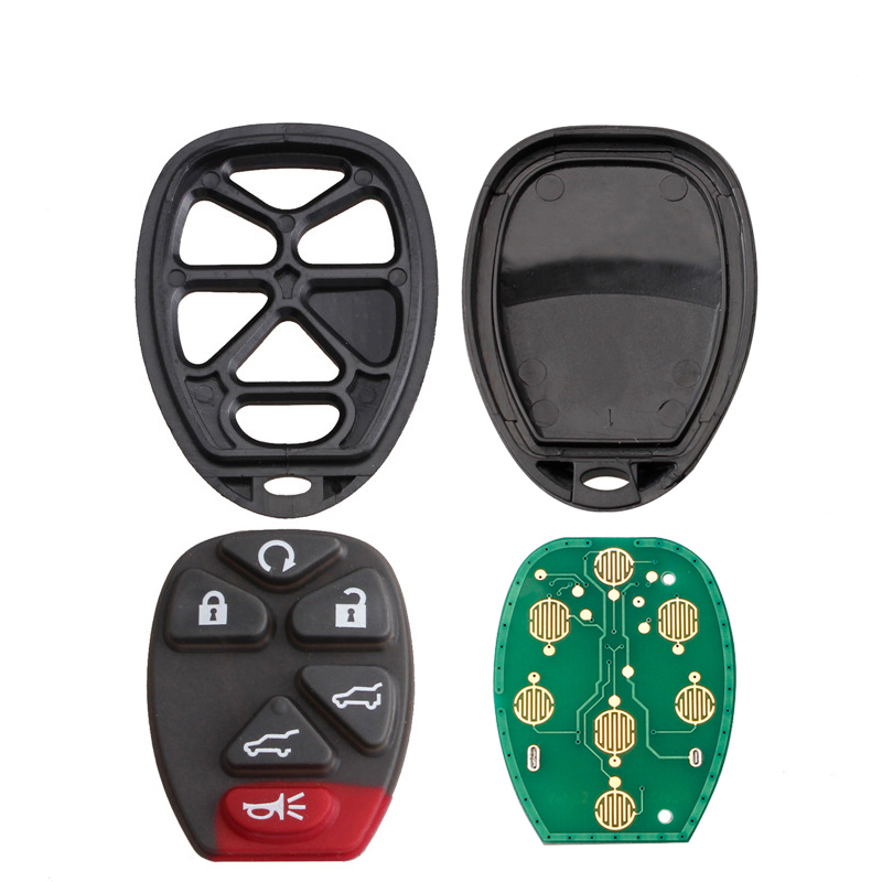 QWMEND 6 ボタンキーレスエントリーリモートキーシボレータホトラバース GMC ユーコン 2007-2014 OUC 15913427   オリジナルの車のキー
