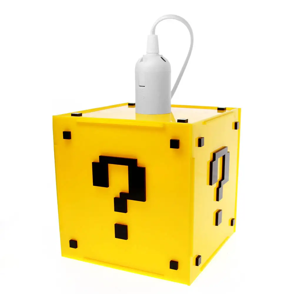 Cổ Điển Game DấU HỏI Hình Khối Treo Đèn Phòng Game Chiếu Sáng Kid Trang Trí Phòng Mặt Dây Chuyền Ánh Sáng Hiện Đại Đèn Ốp Trần