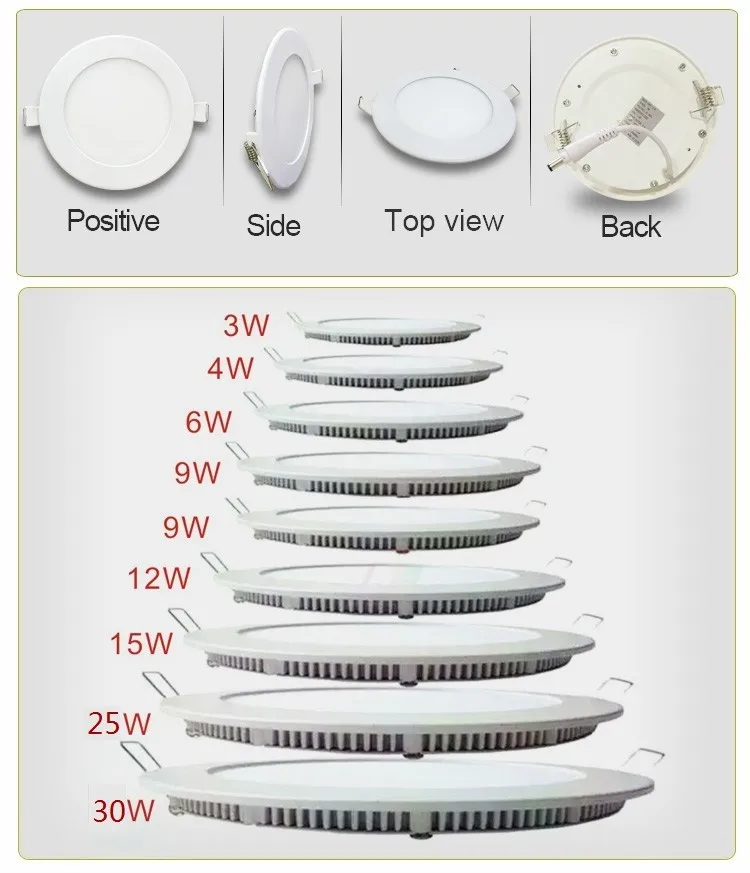 3W-25W Đèn LED Ốp Trần Tròn Âm Bếp Phòng Tắm Đèn AC85-265V LED Để Ánh Sáng Trắng Ấm/thoáng Mát Trắng Miễn Phí Vận Chuyển