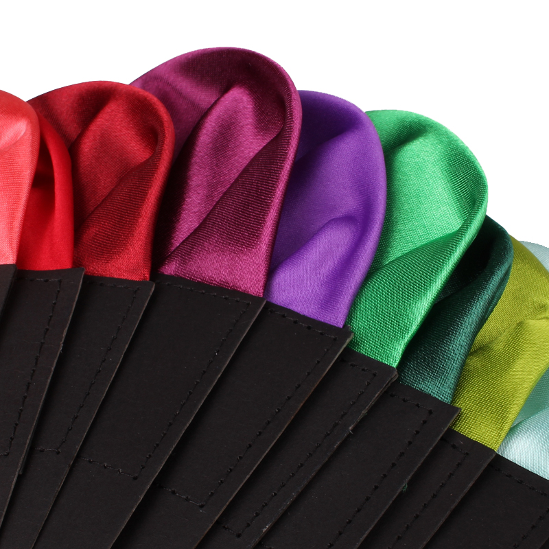 แฟชั่นผ้าไหมซาตินผ้าเช็ดหน้าสี Candy ชุดพ็อกเก็ตสแควร์สําหรับชายธุรกิจผ้าเช็ดตัว Hanky ชุดผ้าเช็ดปาก Hankies