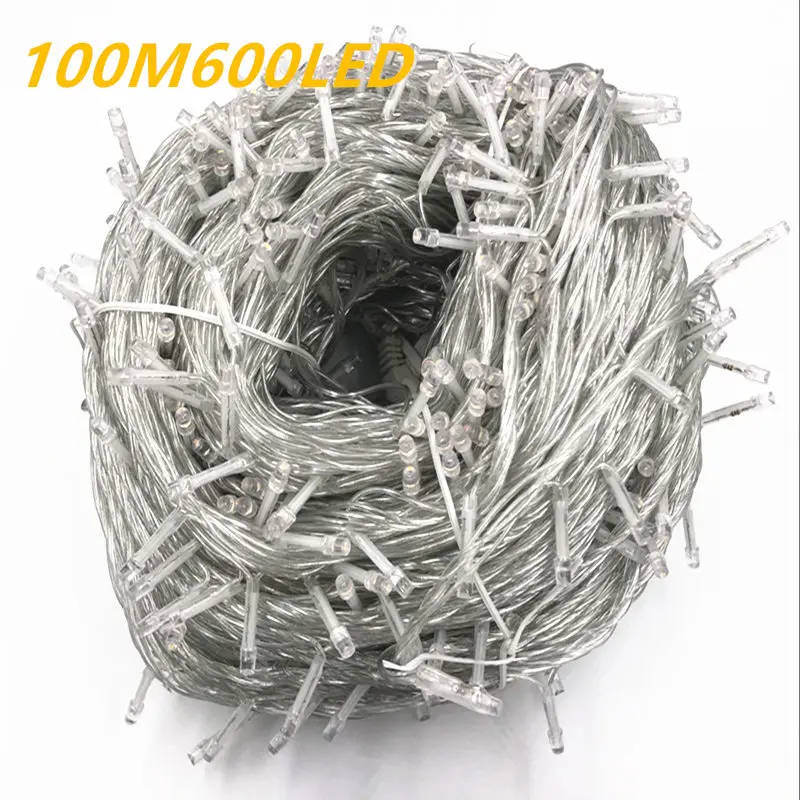 ความแปลกใหม่ 600 LEDs 100M Flasher String สําหรับกลางแจ้ง/ในร่มงานแต่งงานต้นคริสต์มาส Twinkle Fairy ไฟตกแต่ง