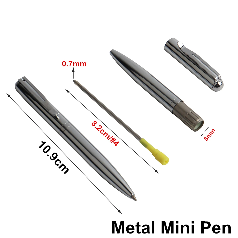 Mini Kim Loại Bi Bút Quay kích thước Bỏ Túi Bút Cầm Tay Bóng Điểm Bút Nhỏ Bút Dầu Ngắn Gọn Tinh Tế Văn Phòng & đồ dùng học tập