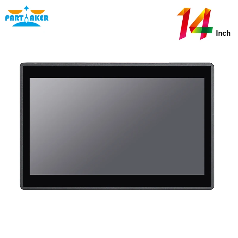 14-calowy przemysłowy komputer panelowy 10-punktowy pojemnościowy dotykowy przemysłowy All In One PC z Intel J1800 J1900 3855U i5 i7 Windows Linux