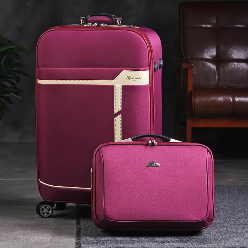 20 "24" zoll Männer & Frauen Reisen Gepäck set Trolley koffer Marke Internat tasche Roll gepäck tasche Auf räder Mit handtasche