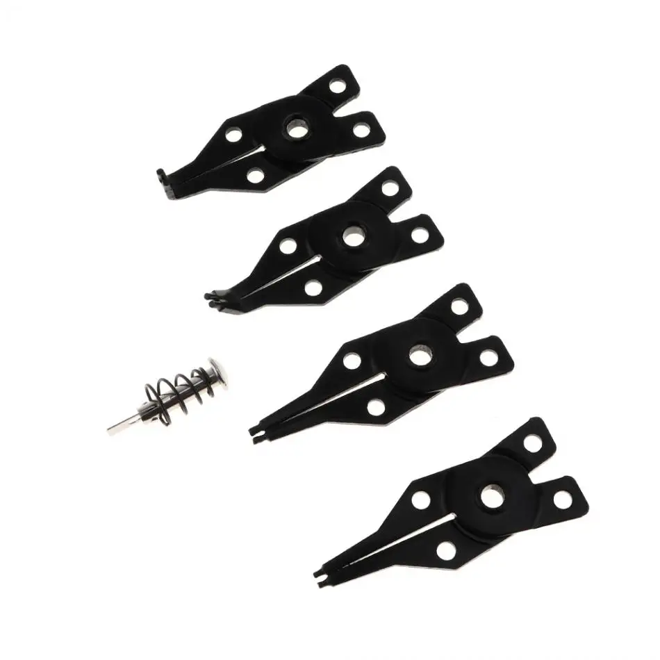 Juego de alicates multifuncionales 4 en 1 para anillos, herramientas manuales para quitar anillos, abrazadera recta curva externa interna