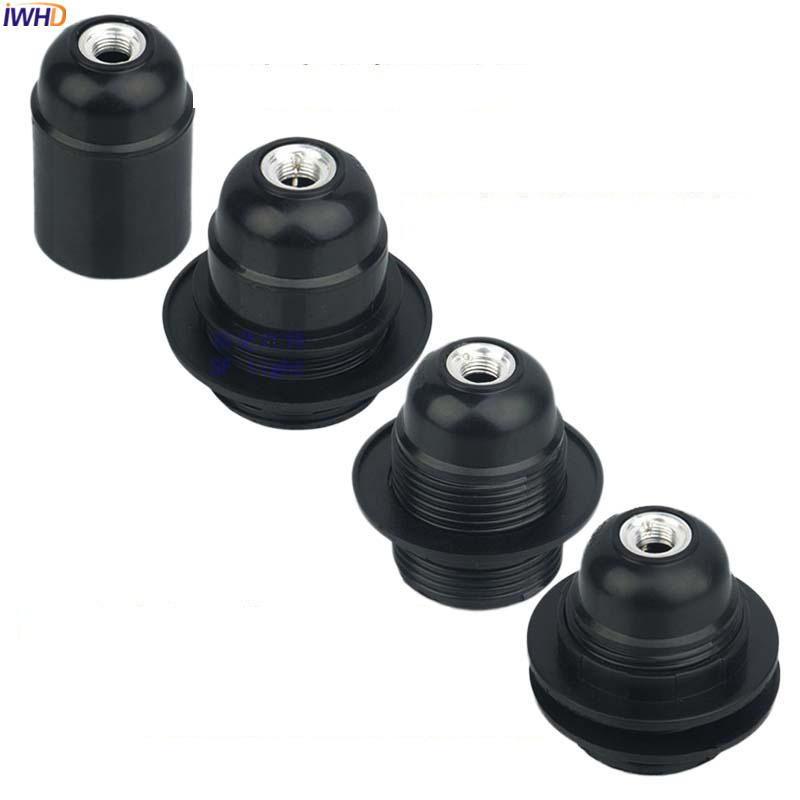 IWHD Dẻo Soquete E27 Bóng Đèn Giá Đỡ Để Bàn Mặt Dây 110-220V Douille E27 E14 Ổ Cắm retro Vintage UL CE