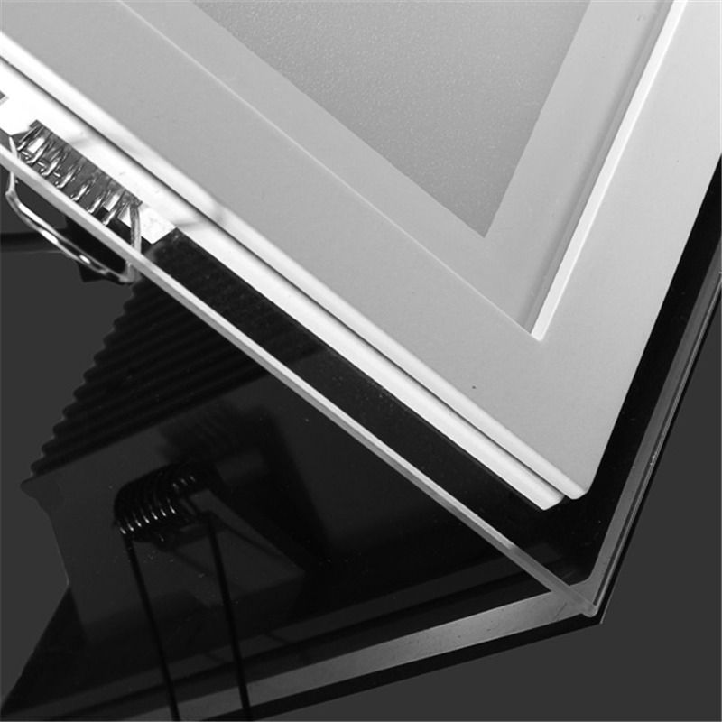 6W 9W 12W 18W 24W LED Panel Downlight Quadratische Glas Panel Lichter Decke Einbauleuchten LED Spot Licht AC85-265V Mit Adapter