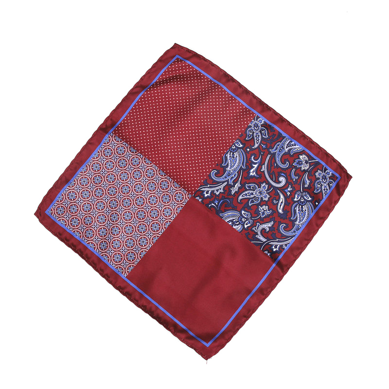 Lenço de seda masculino, lenço quadrado vintage de bolso sólido e macio, para festa de casamento