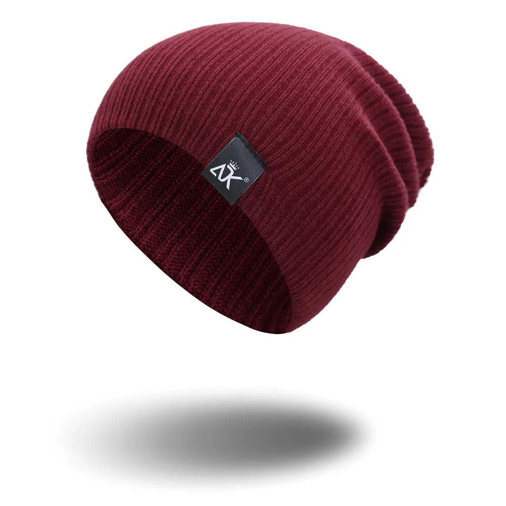 COKK-gorro de punto para mujer y hombre, gorro holgado informal, cálido, de ganchillo, barato, para invierno