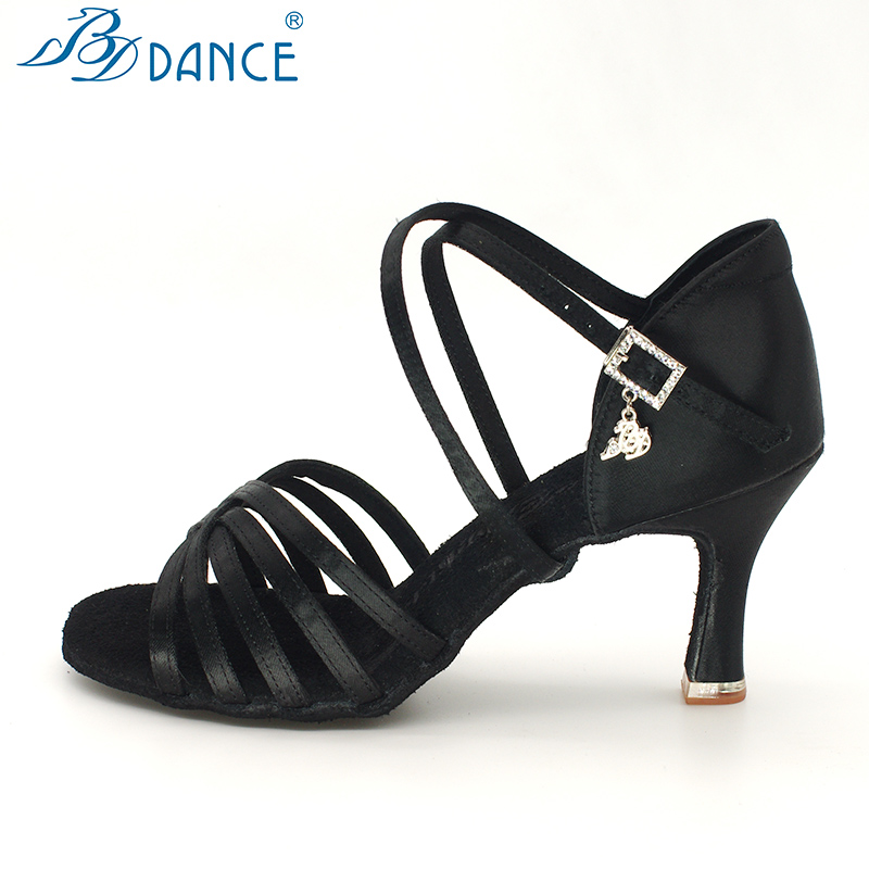 BDDANCE Latein-Tanzschuhe, authentische Damen-Erwachsene, neuer High-Heel, weicher Boden, nationale Standard-Übungssandalen, Diamant-Bajonett 216
