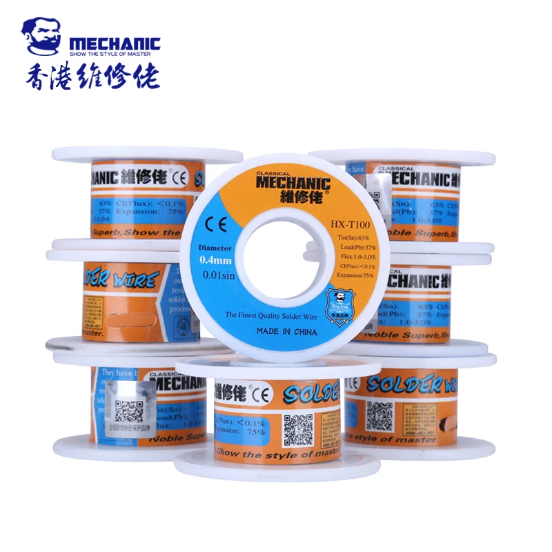 MECHANIC Rosin Core Solder Wire 55g 0.3/0.4/0.5/0.6/0.8/1.0/1.2mm Low Melting Point Welding Tin Wire BGA Soldering Tools