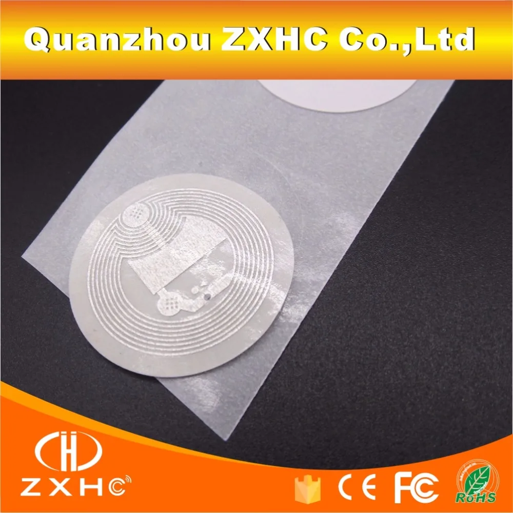 (10 Cái/lốc) 25Mm Trắng NFC Dán Giao Thức ISO14443A13.56MHz NTAG 213 Đa Năng Nhãn Thẻ RFID Và Tất Cả NFC Điện Thoại