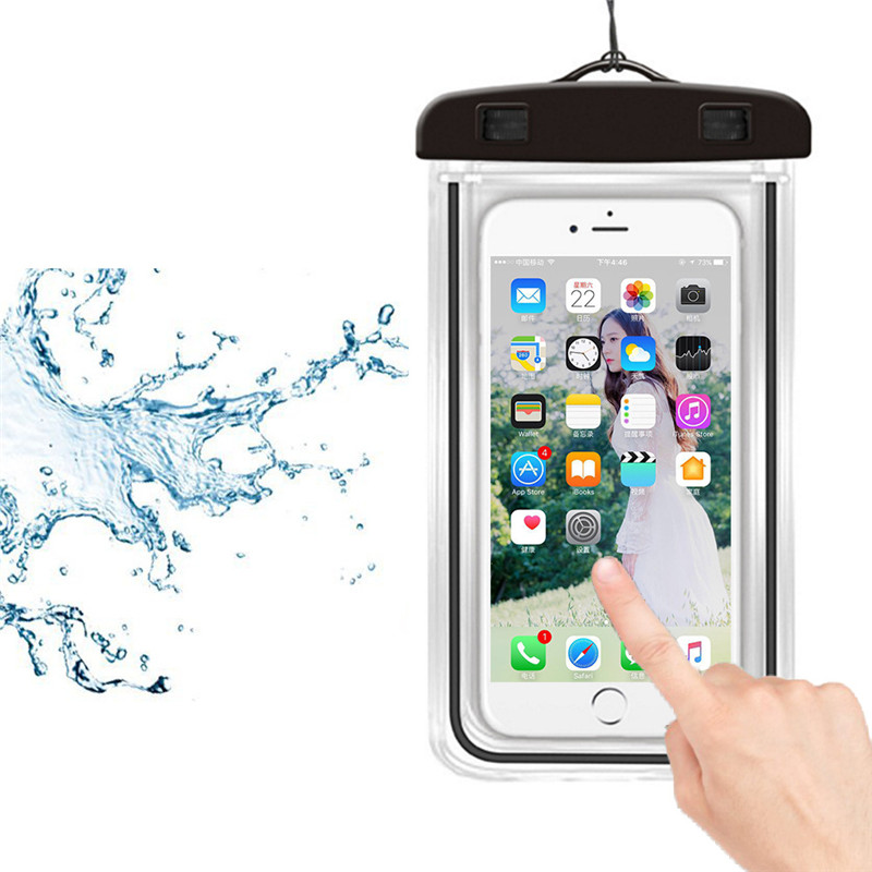 Bolsa impermeable para teléfono, bolsa de natación para buceo a la deriva, bolsa seca subacuática, funda para teléfono, deportes acuáticos, playa, piscina, esquí, 6 pulgadas