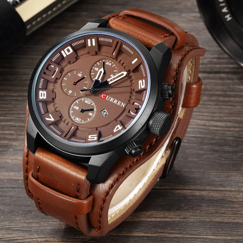 Relojes CURREN para hombre, marca superior, reloj de cuarzo informal y a la moda de lujo, reloj de pulsera resistente al agua con fecha, reloj Masculino Hodinky