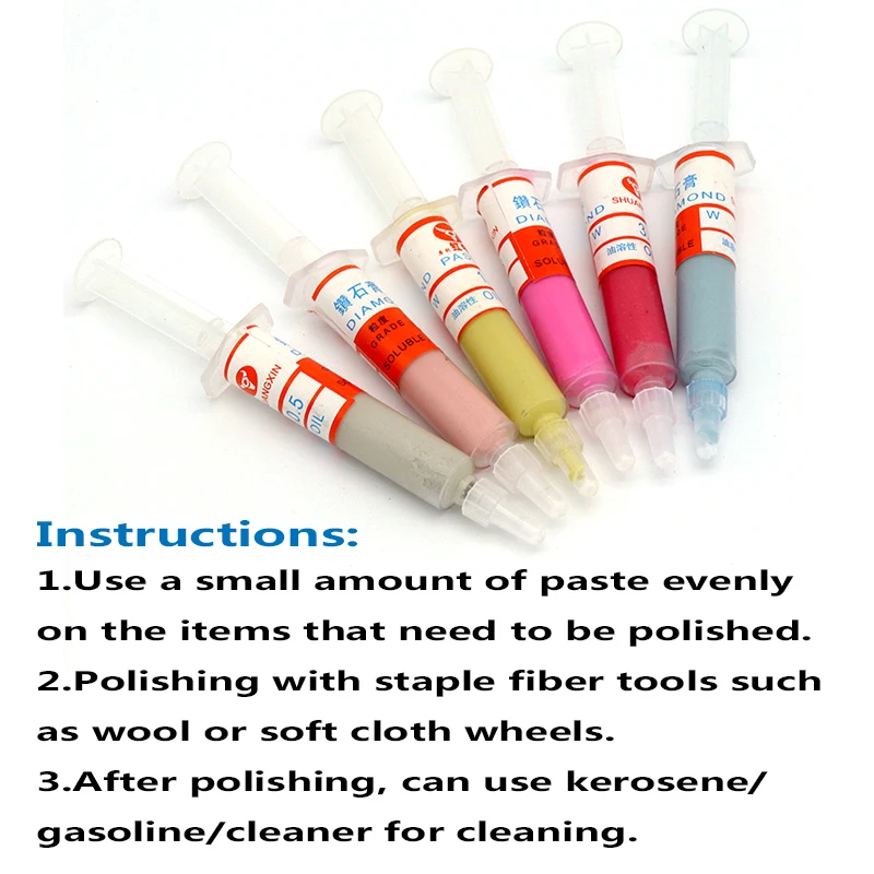 1Pcs W0.5-W40เพชร Abrasive Paste เข็มบดวางขัด Lapping Compound T