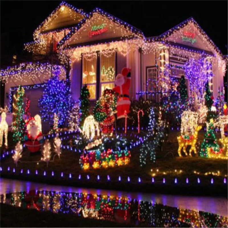 คริสต์มาสไฟ 5 M 10 M 20 M 30 M 50 M 100 M Led String Fairy Light 8 โหมดคริสต์มาสไฟสำหรับงานแต่งงานวันหยุดบ้านไฟ