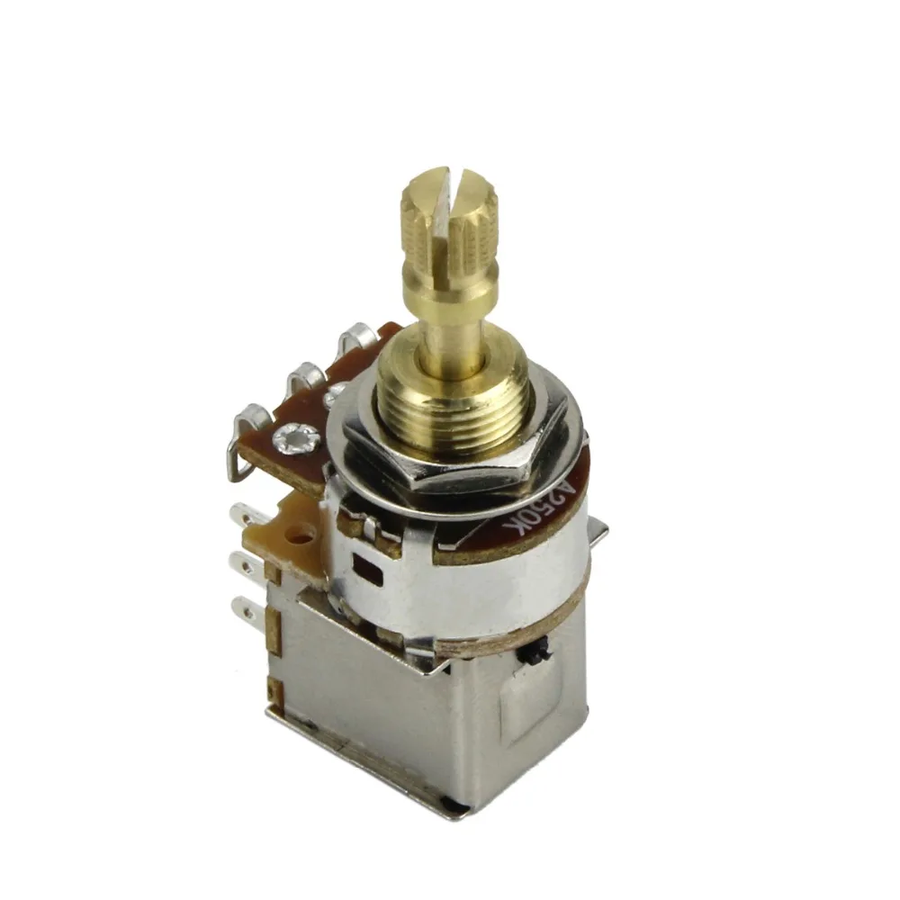 FLEOR 1 Đàn Guitar Chiết Áp Đẩy Đẩy Chiết Áp A250K / B250K /A500K/B500K Đồng Ngắn Chia Trục (không Kéo Nữa)