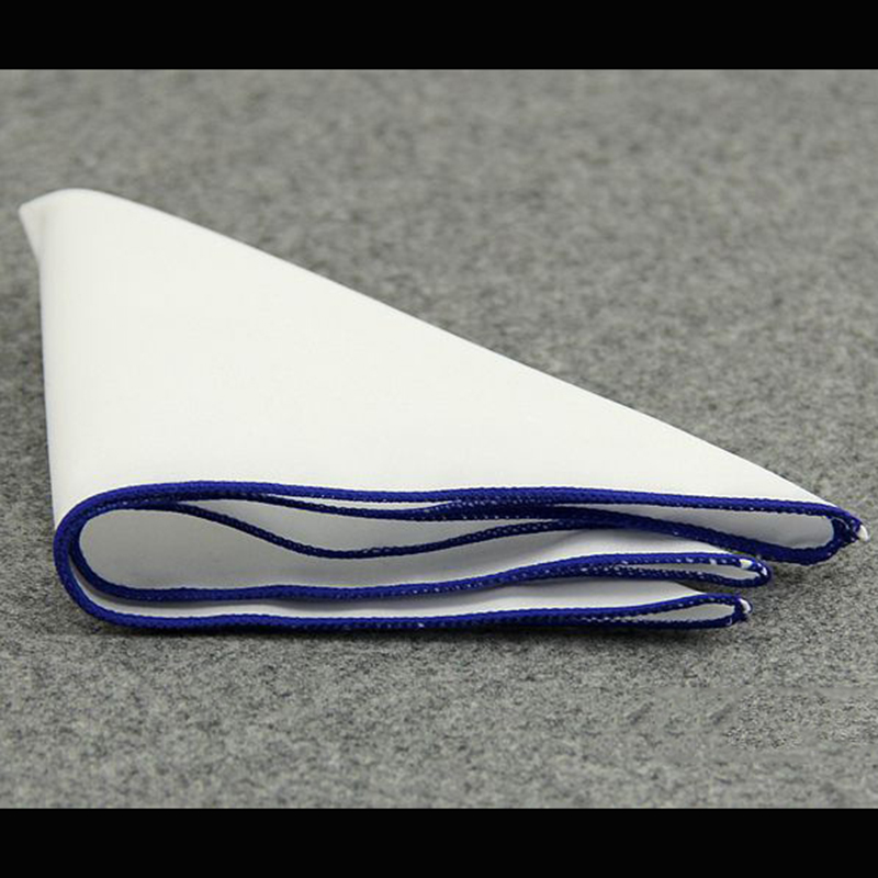 RBOCOTT สีขาวสี่เหลี่ยมสีทึบผ้าเช็ดหน้า 14 สี Hanky 23*23 เซนติเมตรสำหรับผู้ชายงานแต่งงานอุปกรณ์เสริม