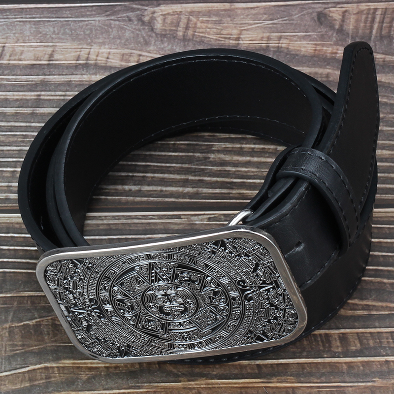 Aztec Calendar Men's Metal Belt Buckle Jeans Accessories คุณภาพสูง
