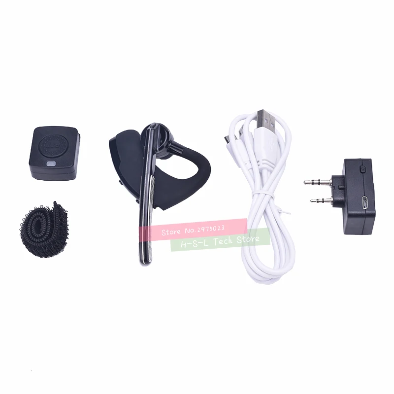 Walkie Talkie auricular inalámbrico Bluetooth Radio bidireccional BT auricular para Kenwood TYT Baofeng 888S UV-82 UV5R