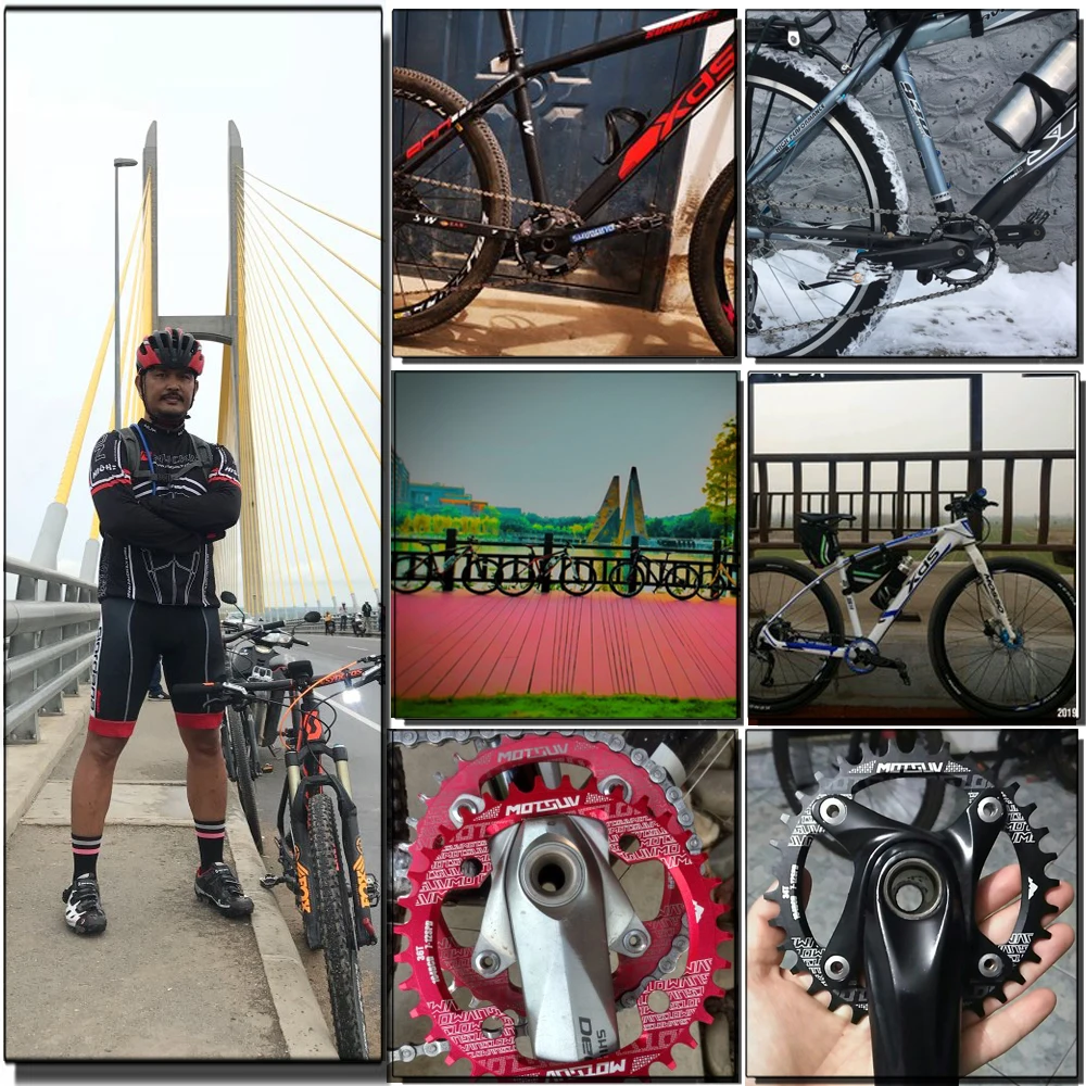 Xe Đạp MTB Hình Vòng Tròn Hẹp Rộng Chainwheel 32T/34T/36T/38T 104BCD Chainring xe đạp Vòng Tròn Crankset Đơn Tấm Phụ Tùng Xe Đạp